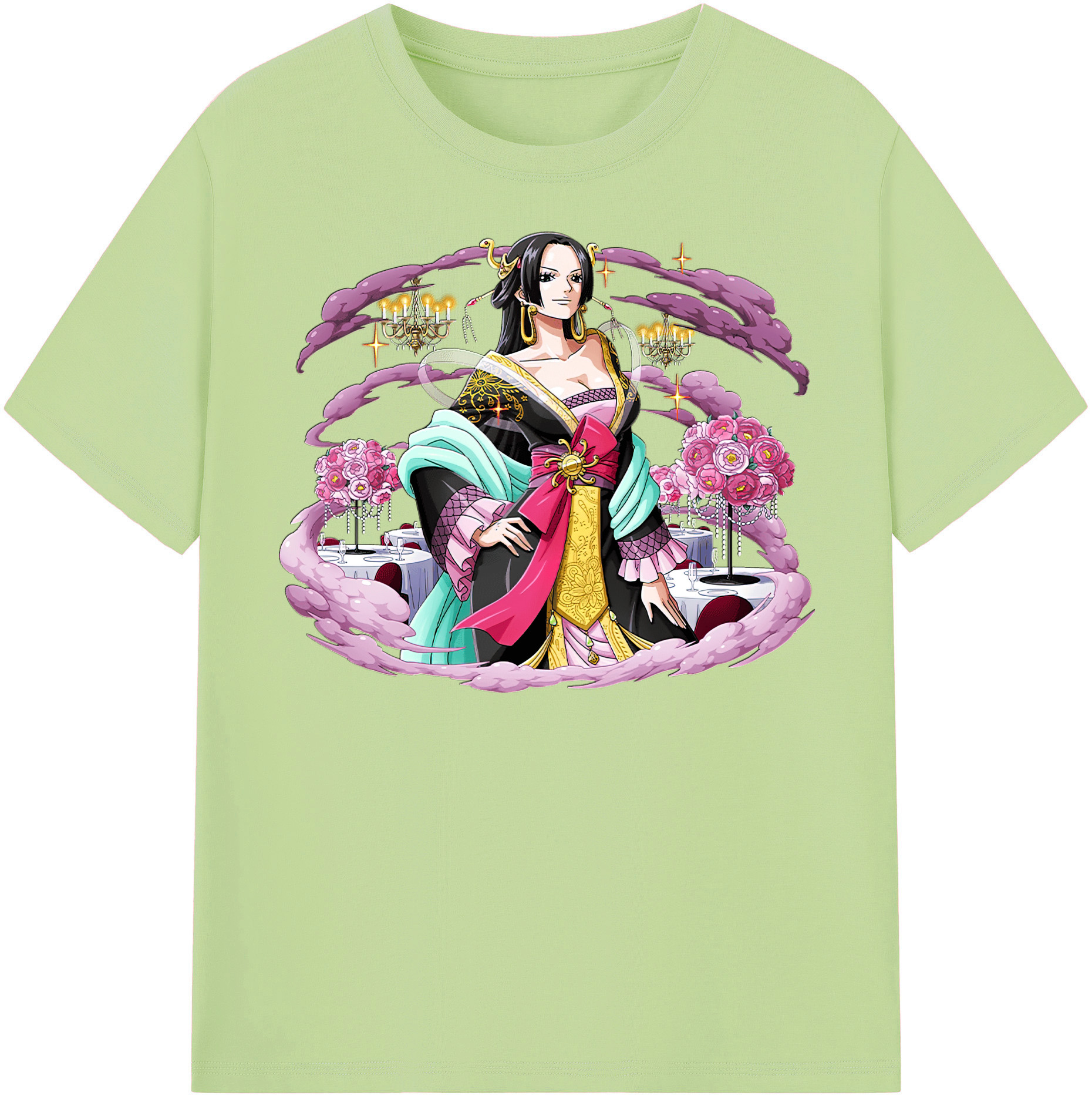 ワンピース ボア・ハンコック ONE PIECE Boa·Hancock 綿100％半袖Tシャツ（フロントプリント）